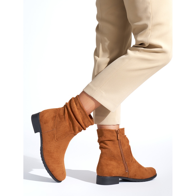 Dámské hnědé kovbojské boty hnědý 1