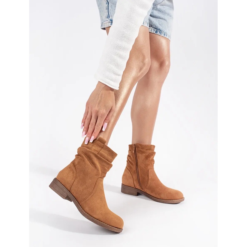 Dámské hnědé kovbojské boty hnědý 1