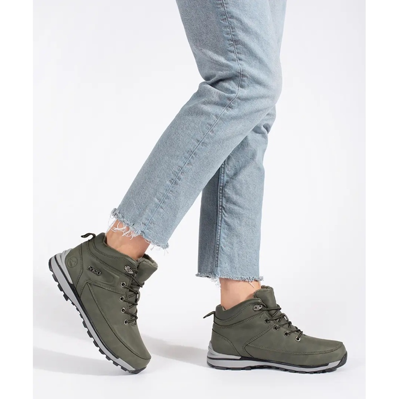 Vico Zelené zateplené trekové boty zelená 1