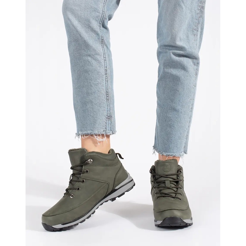 Vico Zelené zateplené trekové boty zelená 2