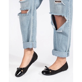 Černé ploché balerínky černý 2