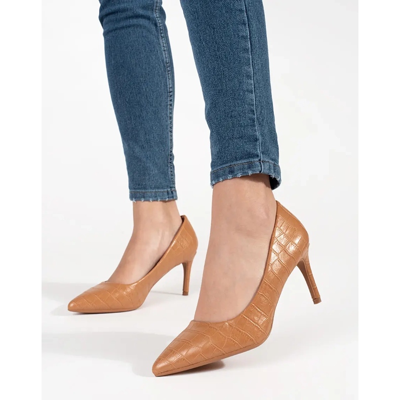 Seastar Tmavá béžová čerpadla na vysoké patě béžový 1 Seastar Tmavá béžová čerpadla na vysoké patě béžový 1