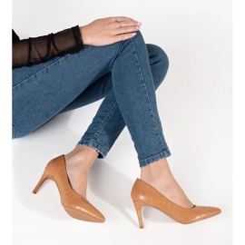 Seastar Tmavá béžová čerpadla na vysoké patě béžový 2 Seastar Tmavá béžová čerpadla na vysoké patě béžový 2