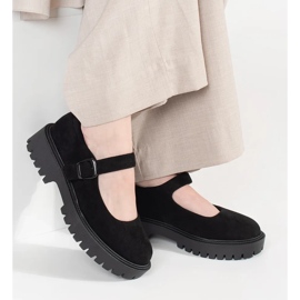 Goodin Černé boty na semišové platformě černý 1