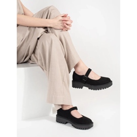 Goodin Černé boty na semišové platformě černý 2