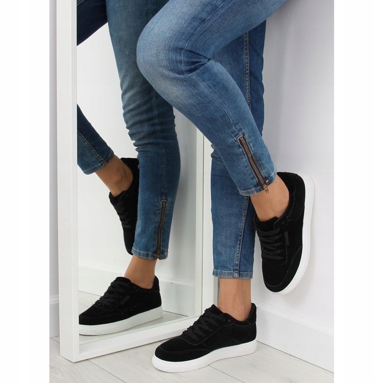 Černé semišové dámské tenisky NB172 Black bílý černá 1
