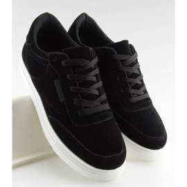 Černé semišové dámské tenisky NB172 Black bílý černá 2