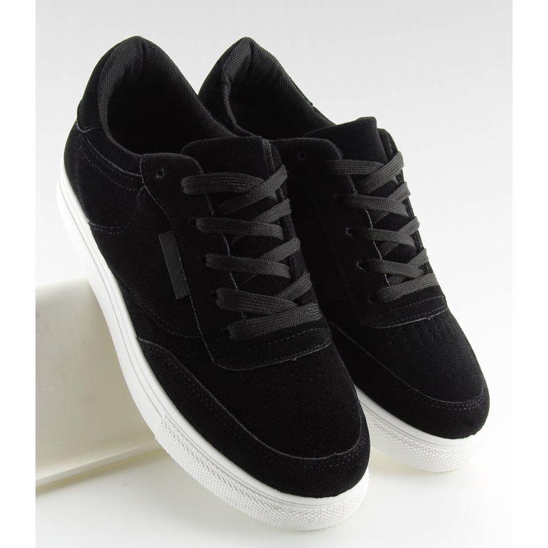 Černé semišové dámské tenisky NB172 Black bílý černý 2