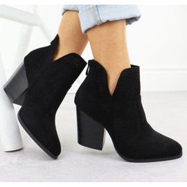 S.Barski Dámské semišové boty na stánku Black Openwork S. Barski Hy51-060 černá 1