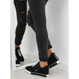 Černé tenisky na klínku NB168 černé černá 1