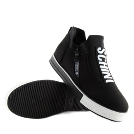 Černé tenisky na klínku NB168 černé černá 2