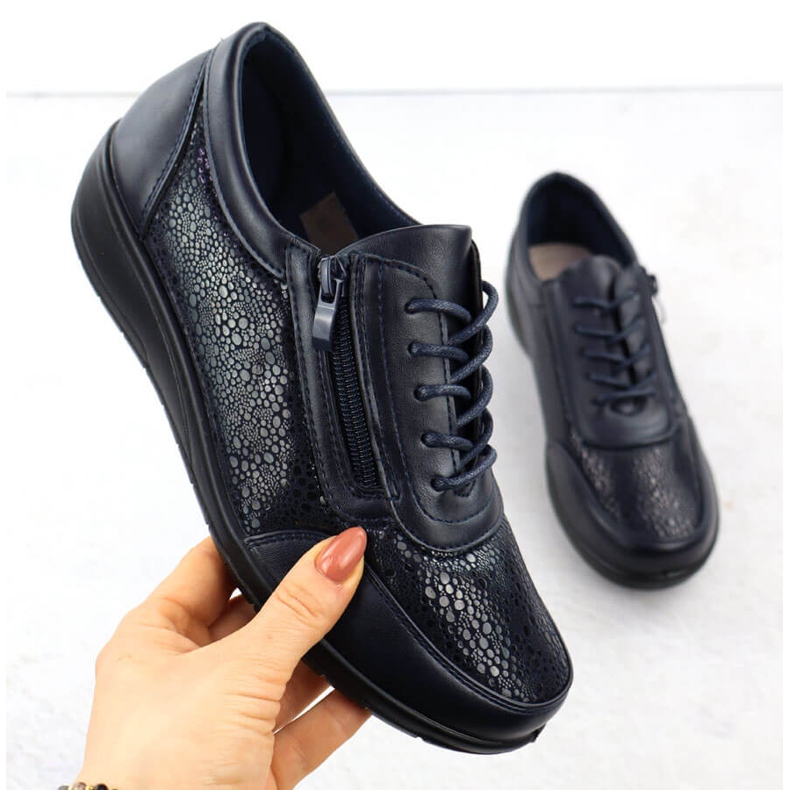 Dámská sportovní bota s pohodlným námořnictvem UNISOFT 9017 modrý 1 Dámská sportovní bota s pohodlným námořnictvem UNISOFT 9017 modrý 1