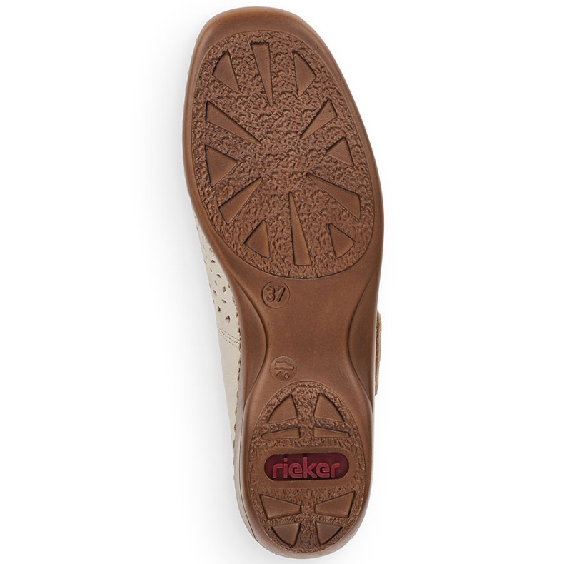 Dámská kožená bota s suchým zipem BEIGE RIEKER 41399-14 béžový 2