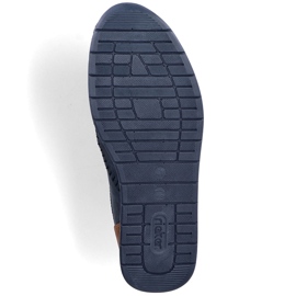 Pánské boty pohodlné námořnictvo loafers Rieker 11954-14 modrý 1
