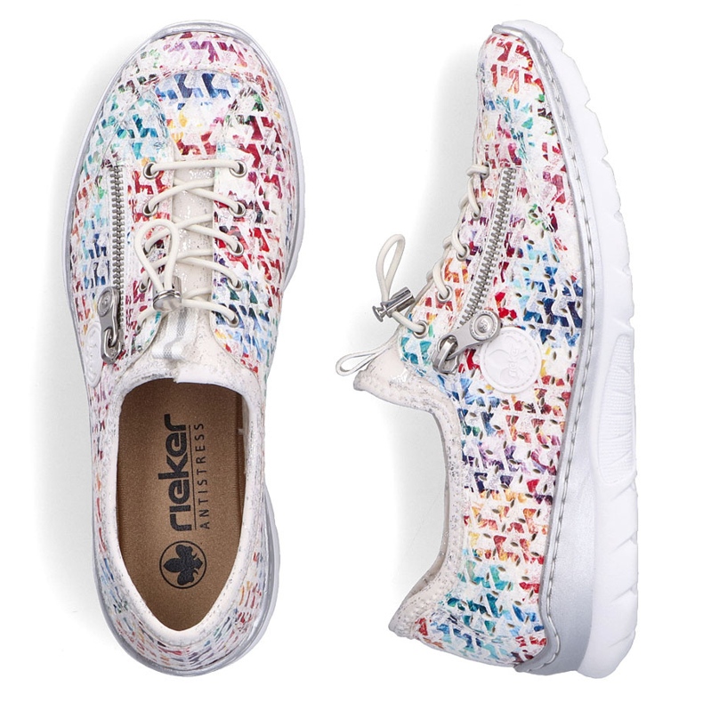 Dámské sportovní boty Openwork White Rieker L3252-90 bílý 1