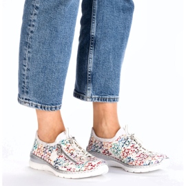 Dámské sportovní boty Openwork White Rieker L3252-90 bílý 2
