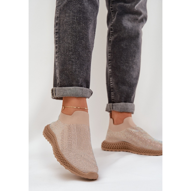 S.Barski SLOKOVANÁ Dámská sportovní bota s béžovou tw121 béžový 2