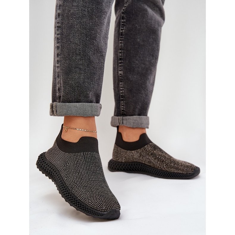 S.Barski Slocked Dámská sportovní bota s dekorací TW121 černá 2