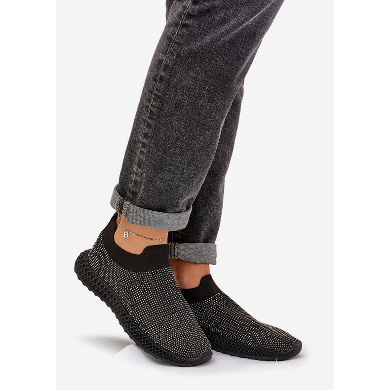 S.Barski Slocked Dámská sportovní bota s dekorací TW121 černá 1