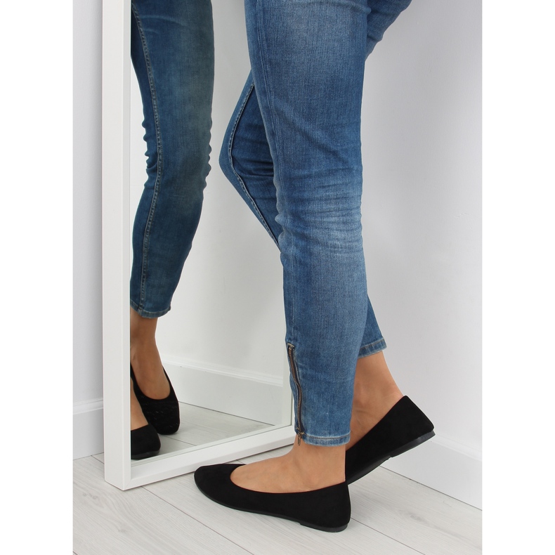 Dámské černé baleríny černá 2