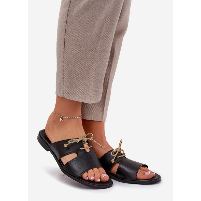 Dámské kožené žabky zazoo 3022 černé černá 1 Dámské kožené žabky zazoo 3022 černé černá 1