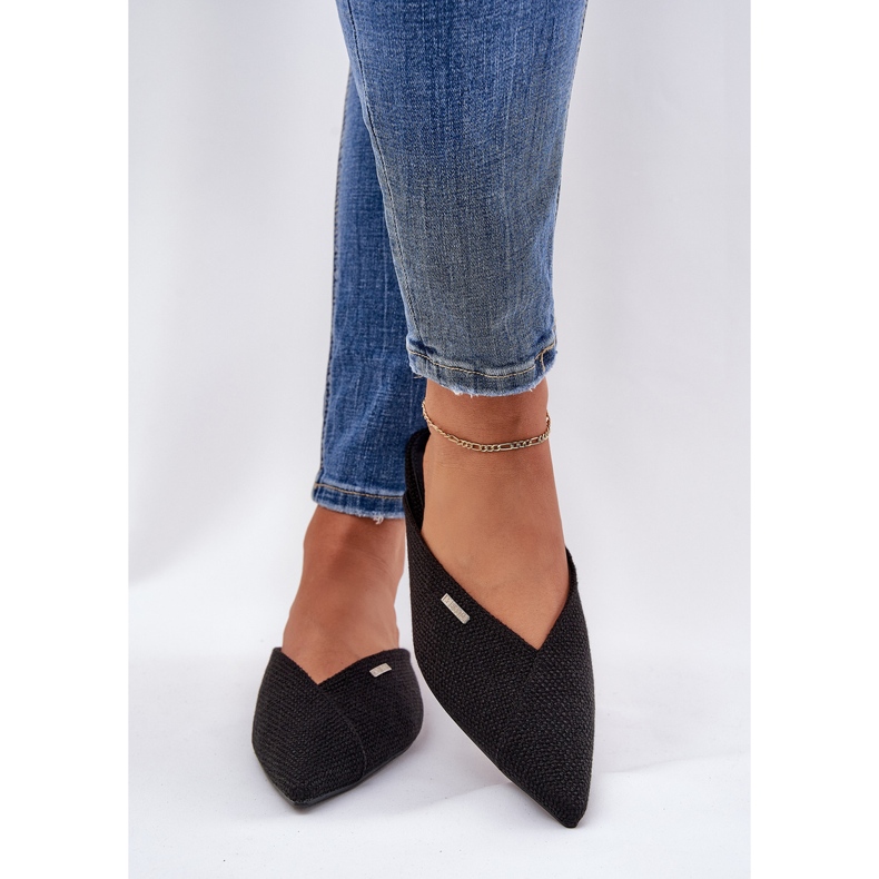 Dámské žabky s špičatými prsty na nohou Big Star RR274210 Black černý 2