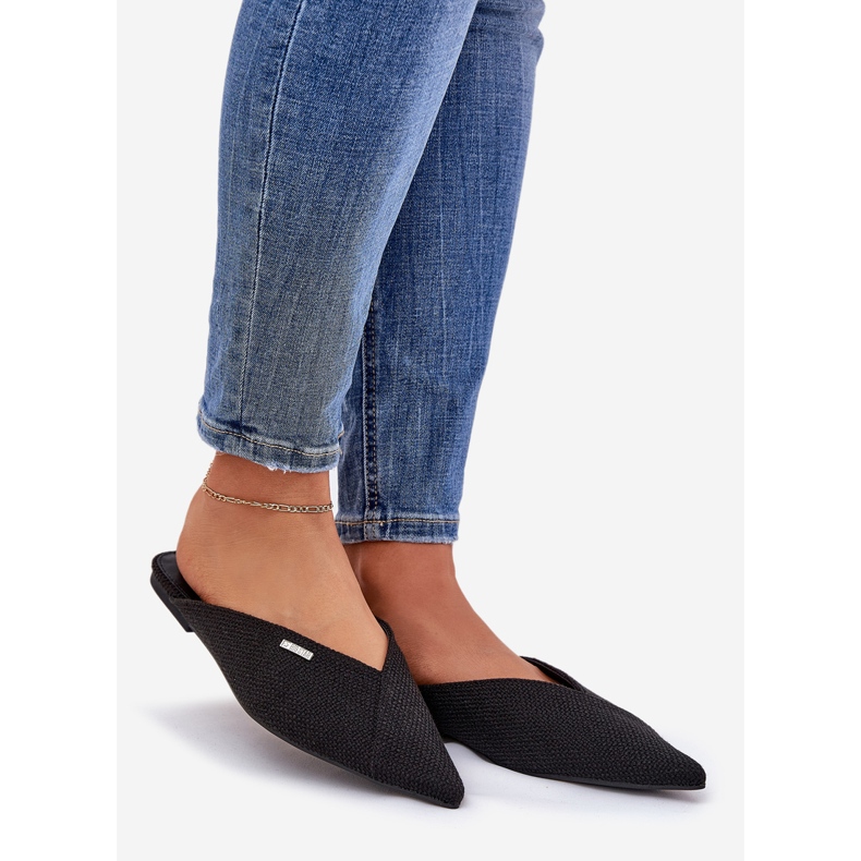 Dámské žabky s špičatými prsty na nohou Big Star RR274210 Black černá 1