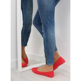 Dámské baleríny jemně červené červené 2