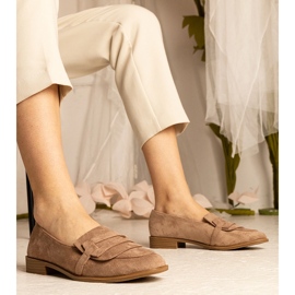 Klasické mokasíny žen Brown Women z Ekozamszu hnědý 1 Klasické mokasíny žen Brown Women z Ekozamszu hnědý 1