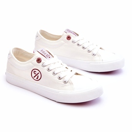 Dámské Cross Jeans Fabric Sneakers LL2R4043 White bílý 1 Dámské Cross Jeans Fabric Sneakers LL2R4043 White bílý 1