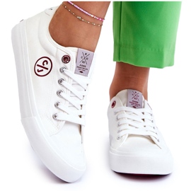 Dámské Cross Jeans Fabric Sneakers LL2R4043 White bílý 6
