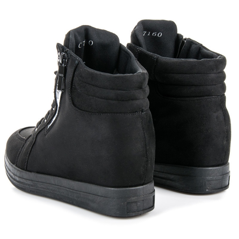 Semišové tenisky černý 2