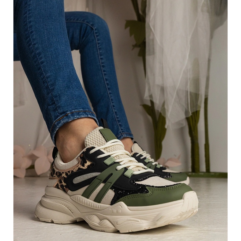 Ženské sporty zelených tenisek s třpytkami černá 1 Ženské sporty zelených tenisek s třpytkami černá 1