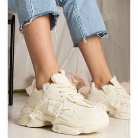 Masivní sporty žen béžových tenisek 1