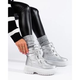 Dámské sněhule se stříbrným suchým zipem 1