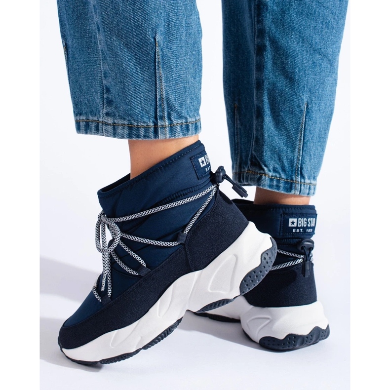 Dámské tmavě modré sněhule Big Star KK274273 modrý 1