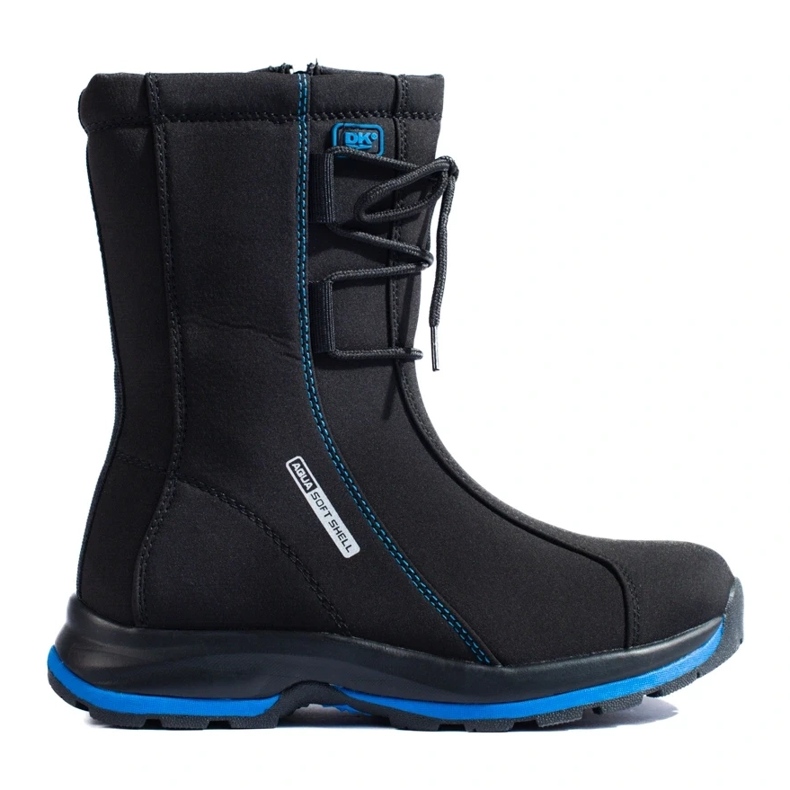 Dámské trekové boty s kabátkem z ovčí kůže DK černá 2