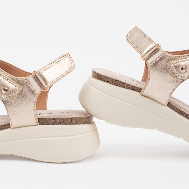 Goodin Pohodlné dámské zlaté sandály zlatý 1