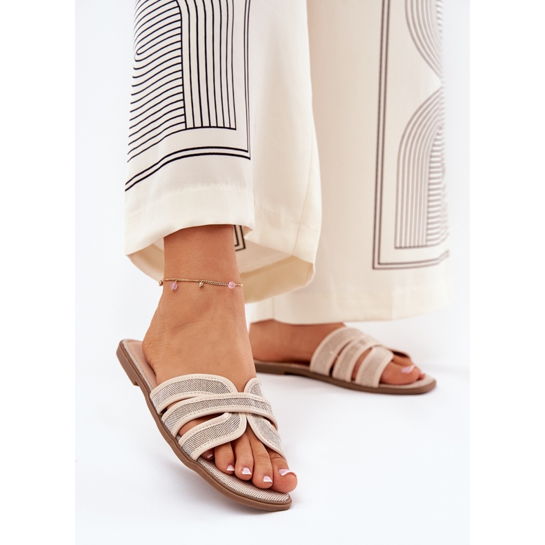 Klasická dámská plochá béžová béžový 2