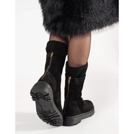 ARTIKER Vysokí dělníci z kůže černý 1