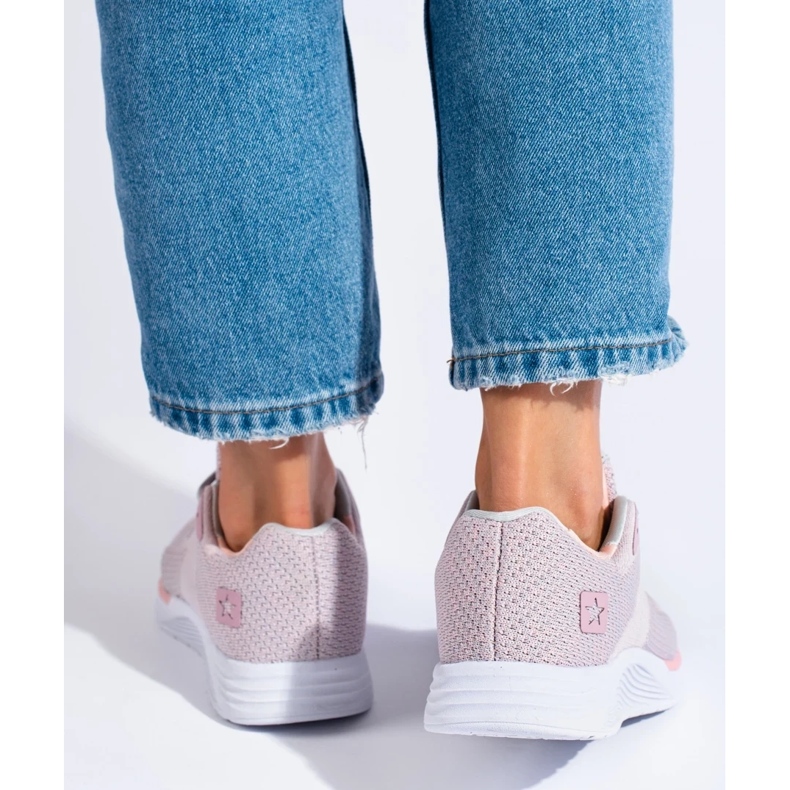 Evento Šněrovací sportovní obuv růžový 1