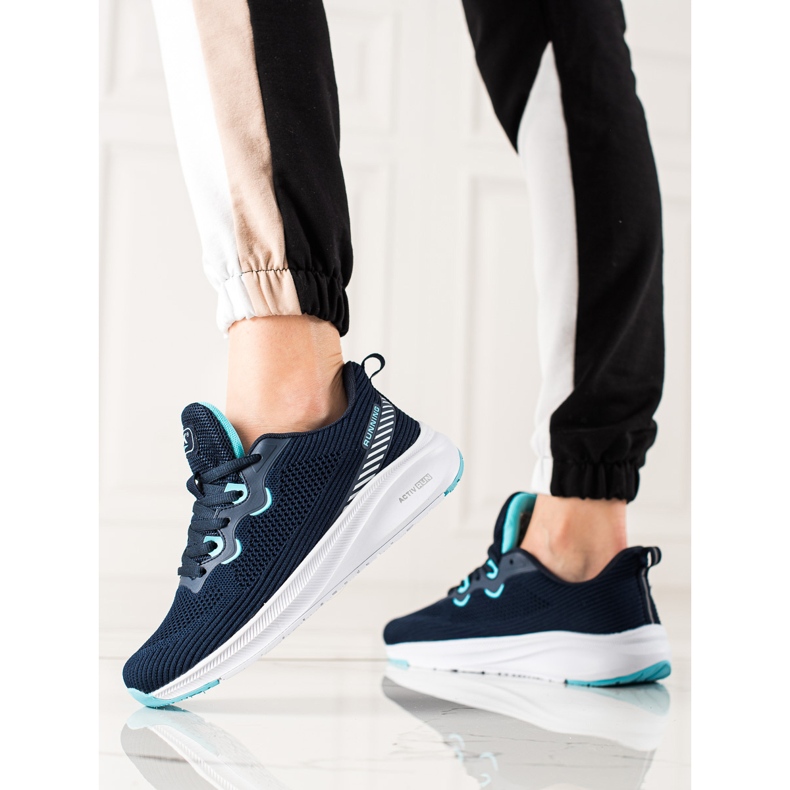 Sportovní obuv na platformě DK modrý 2