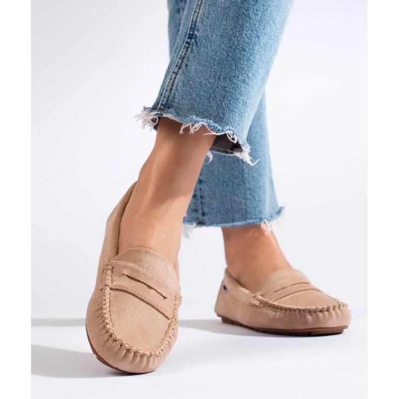 Goodin Klasické textilní mokasíny béžový 1