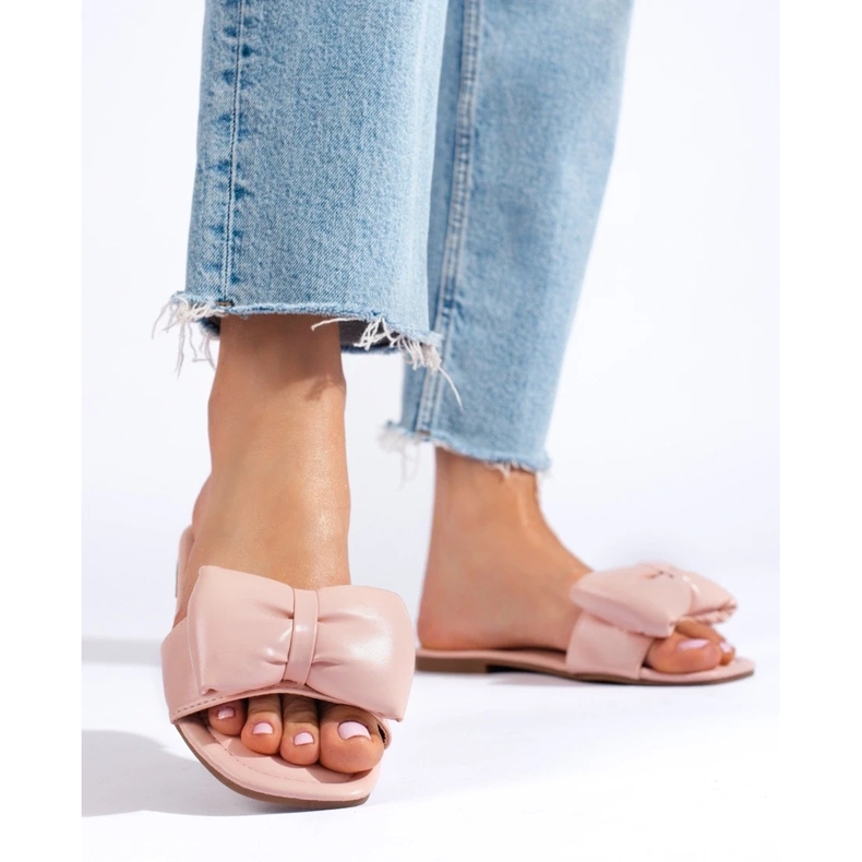 Seastar Růžové pantofle s mašlí růžový 2