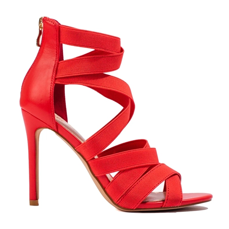 W. Potocki Sandály Na Vysokém Podpatku Potocki červené 1