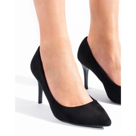 Goodin Černé semišové podpatky černá 1