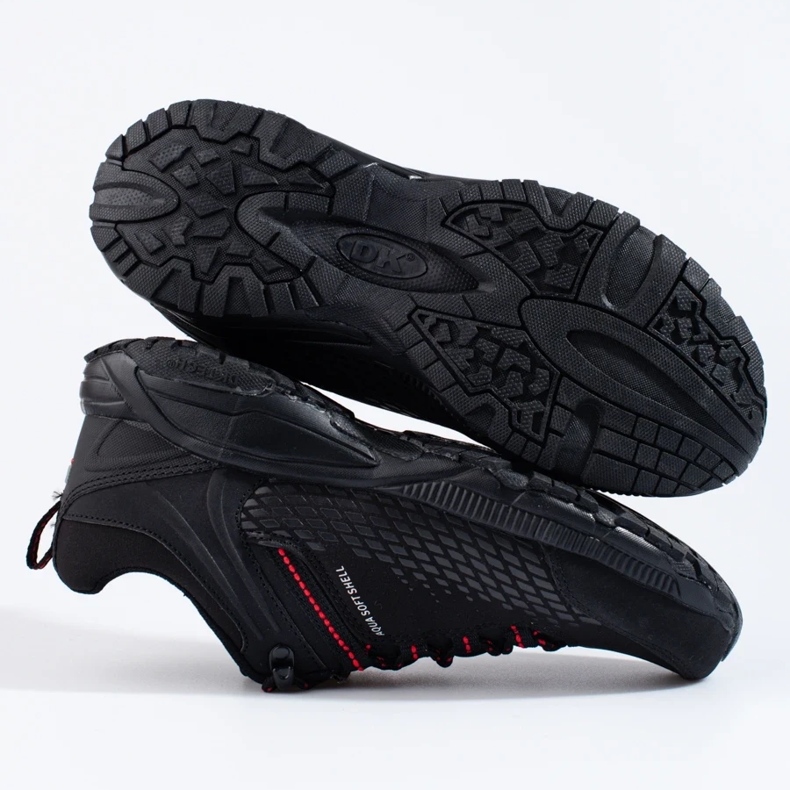 Pánské trekové boty na silné podrážce DK černo-červené černá 1