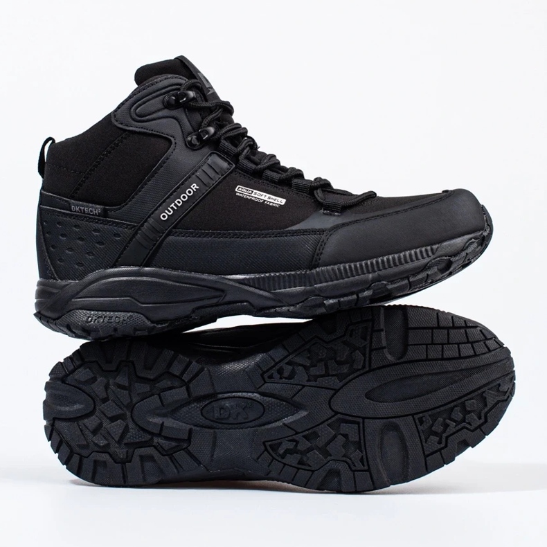 DK pánské šněrovací trekové boty s vysokým svrškem černá 2