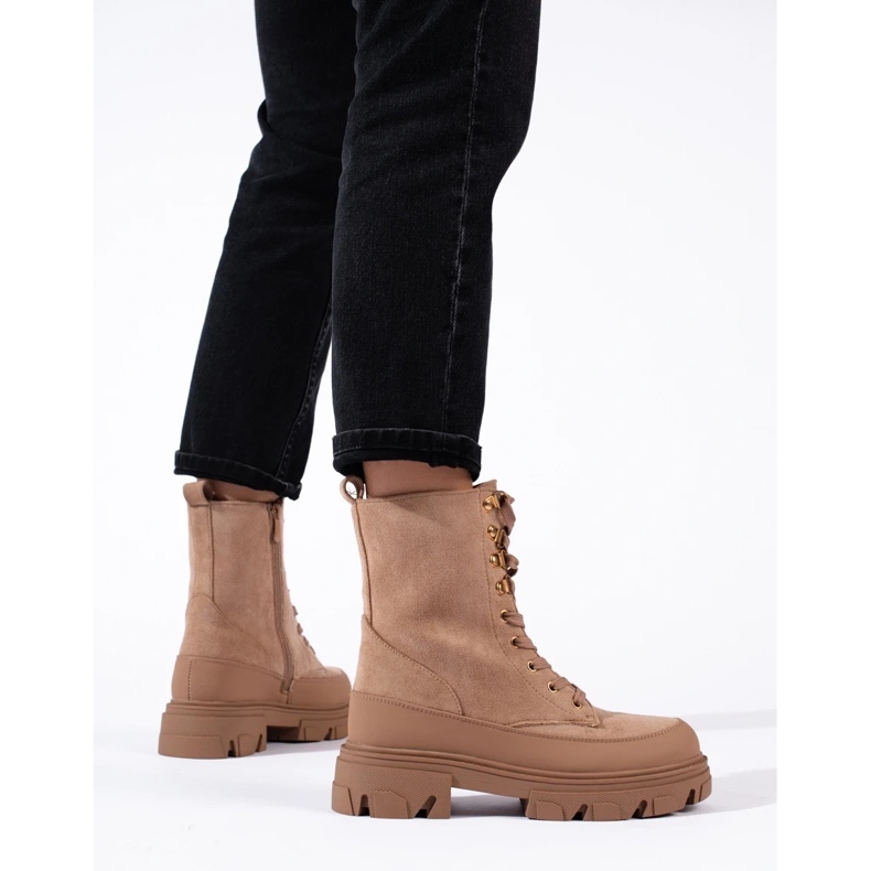 W. Potocki Dámské dělnice na béžové platformě Potocki béžový 1