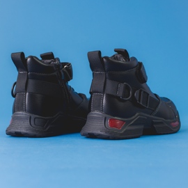 Černé chlapecké kozačky černý 1